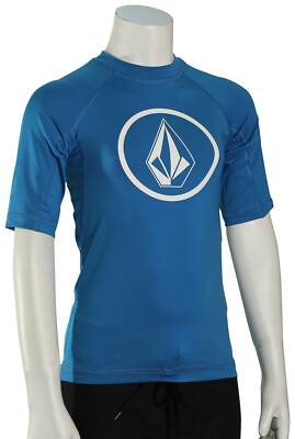 

Рашгард Volcom Boys Lido Solid SS — True Blue — Новый, Синий