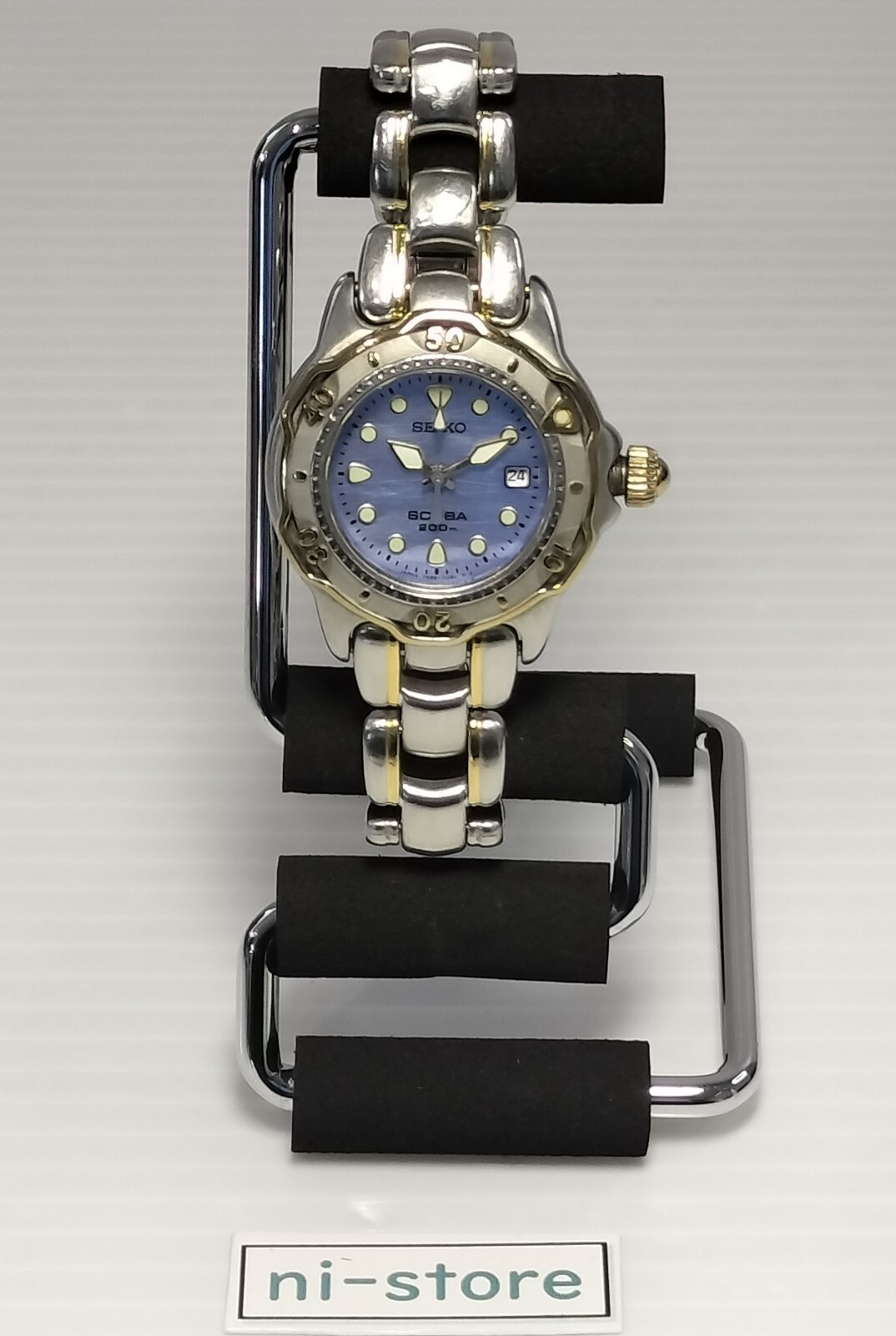 時計 SEIKO SCUBA LADIES 7N85-0070 Vintage SEIKO Scuba 7N85-0070 Quartz Diver Blue Dial Date