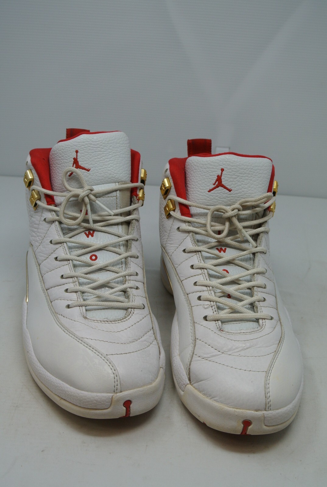 jordan 12 red white gold