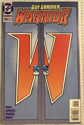 Guy Gardner: Warrior #29 NM-  Fold Out Cover 1995 Low Print DC Comics Jimenez