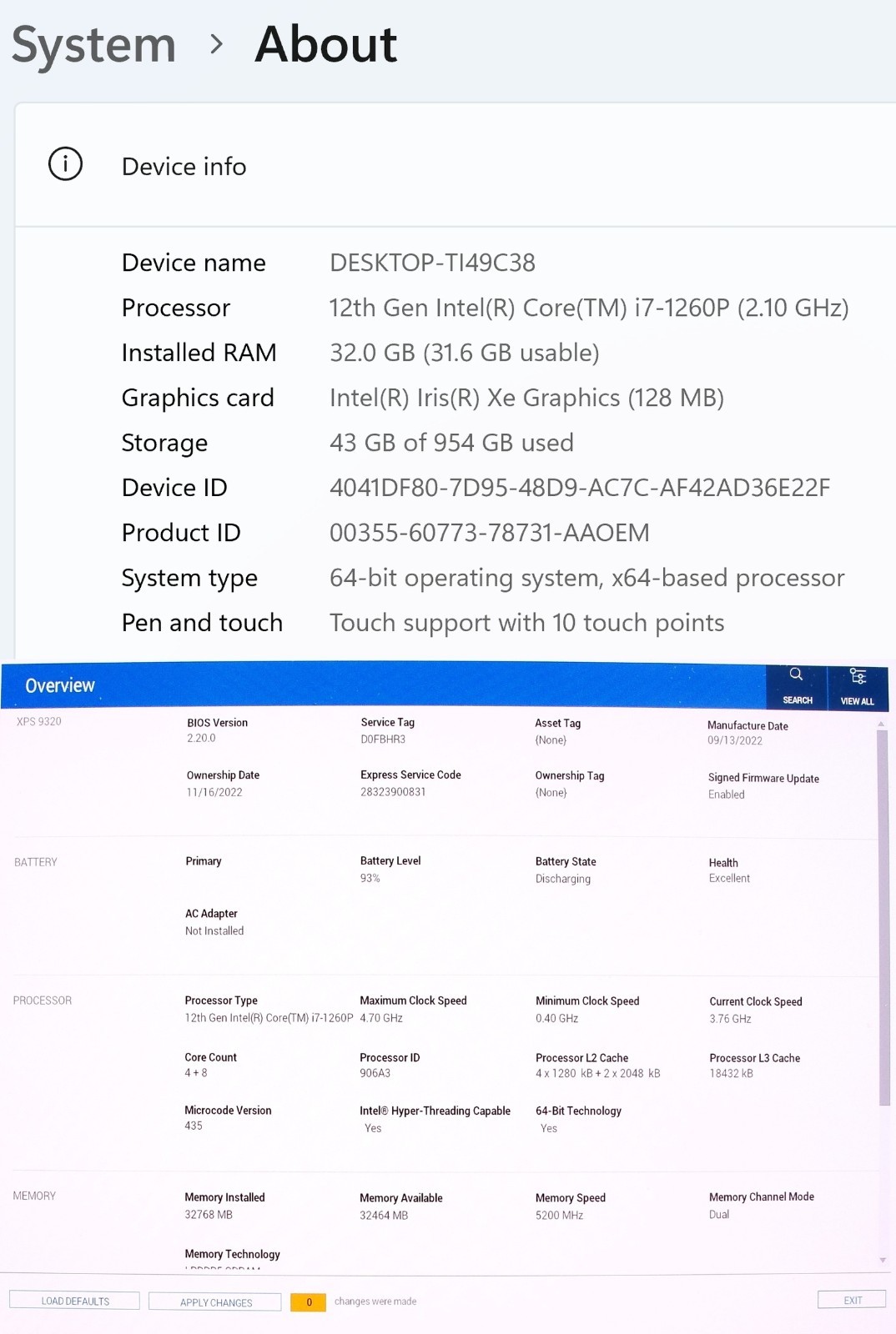 Dell XPS 13 Plus 9320 i7-1260P 32GB 1TB SSD 13.4in 3.5K OLED W11 Pro+65W Dell PA - Thumbnail 16