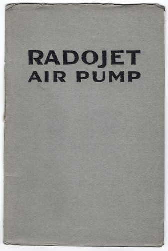 1918 C H WHEELER MFG CO RADOJET AIR PUMP TRADE CATALOG STEAM ENGINE ENGINEERING