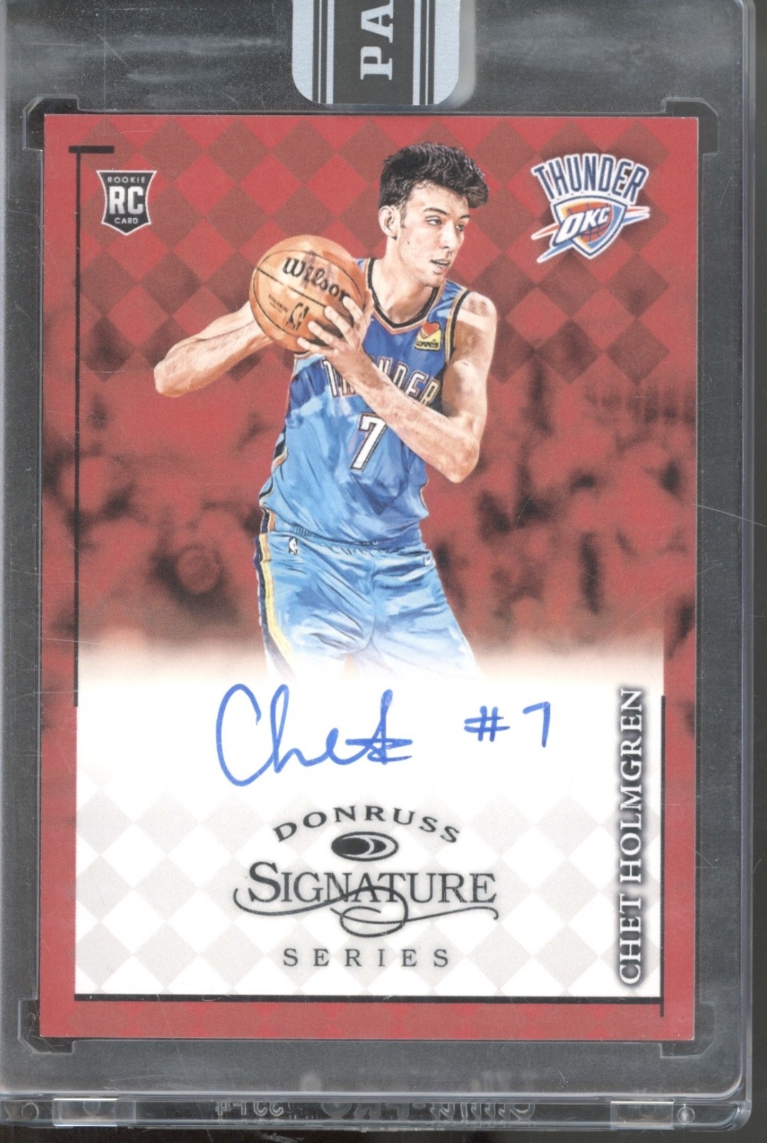 2022 Panini Instant Donruss Signature Series Red Chet Holmgren 8/25 Auto RC