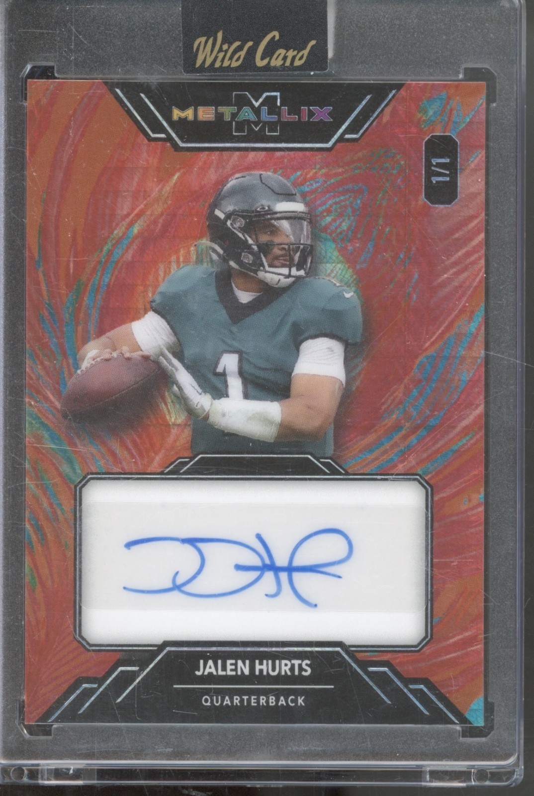 2025 Wild Card Mettalix Red Jalen Hurts 1/1 Auto Autograph