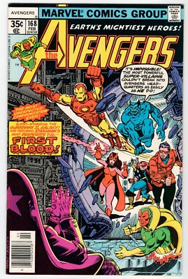 Marvel - AVENGERS #168 - Perez Cover & Art - VF Feb 1978