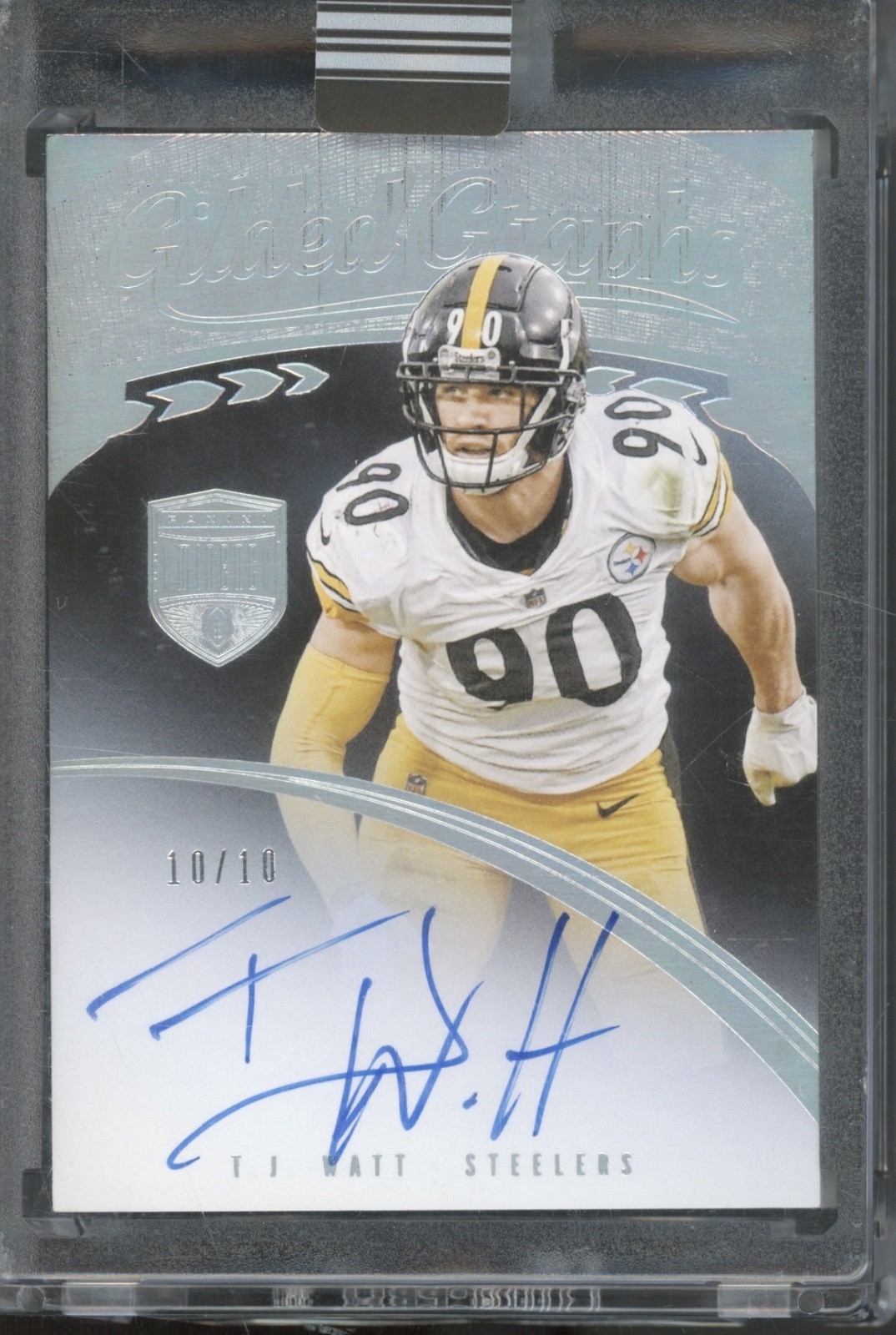 2021 Panini Eminence Gilded Graphs Silver T.J. Watt 10/10 Auto Autograph