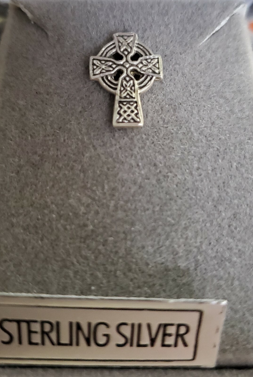 Sterling Silver Celtic Cross Lapel Pin