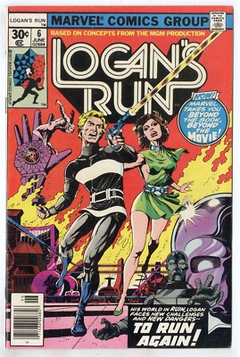 Logan's Run #6 VF+ 8.5 ow/white pages  1st Thanos Solo story  Marvel  1977
