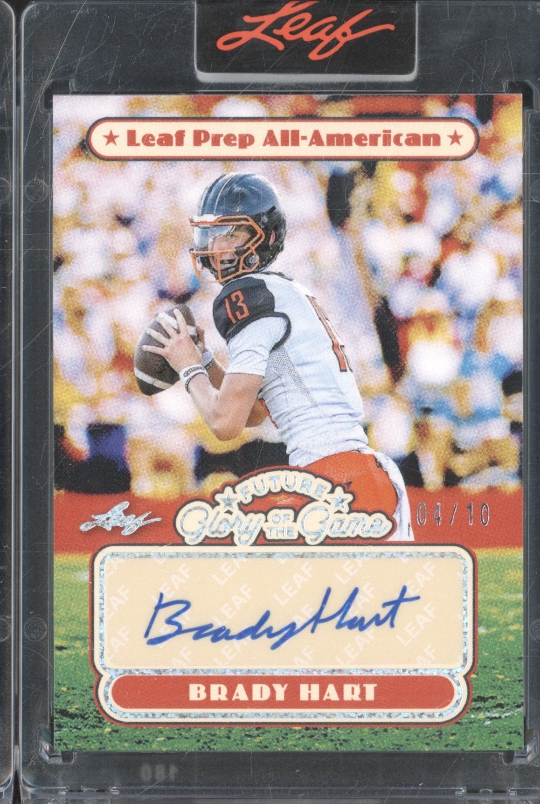 2025 Leaf Future Glory Of The Game Silver Sparkle Brady Hart Auto RC Rookie 4/10