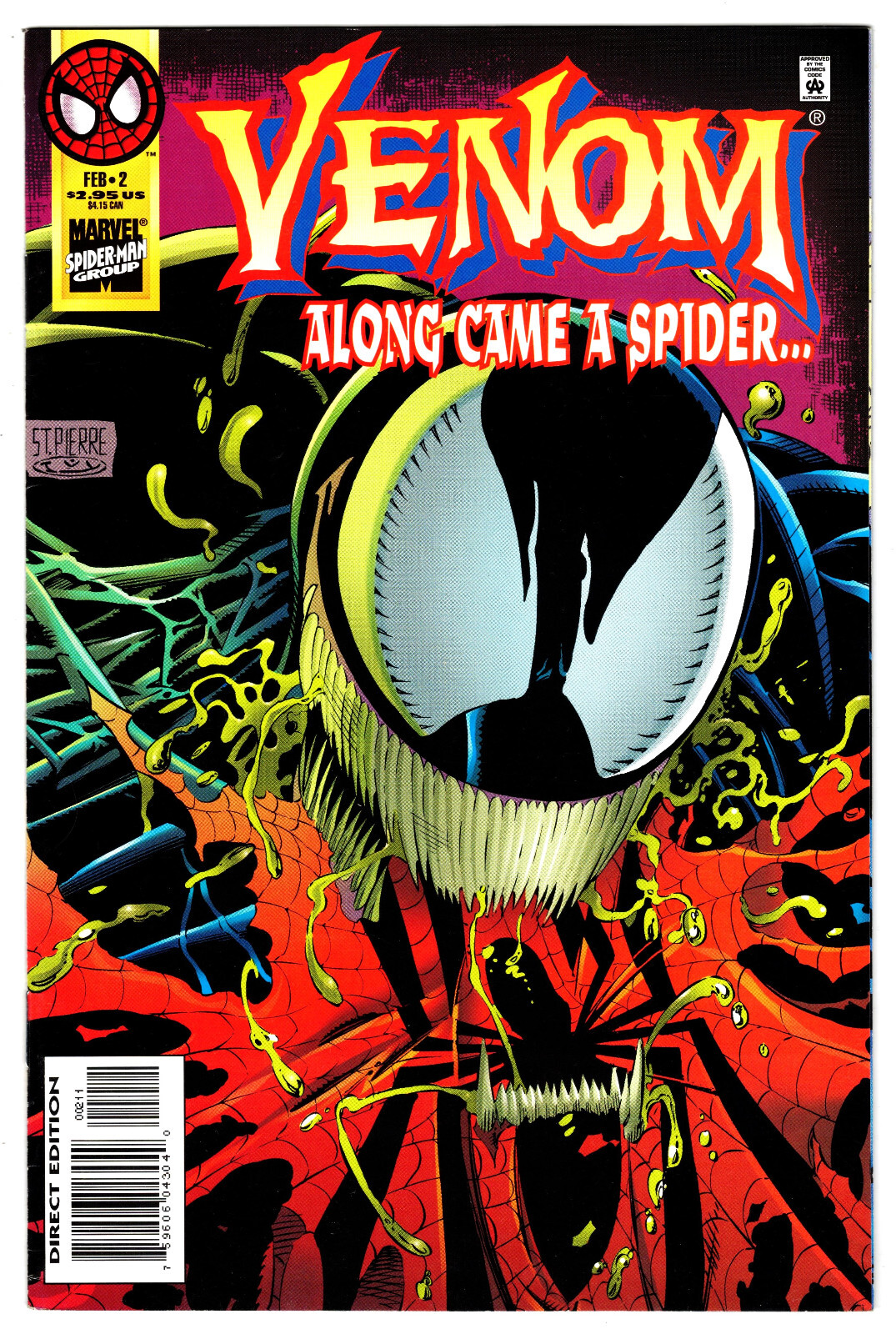 アメコミ・英語　ヴェノム　VENOM: ALONG CAME A SPIDER. VENOM ALONG CAME A SPIDER # 2 Marvel Comics 1996 (vf