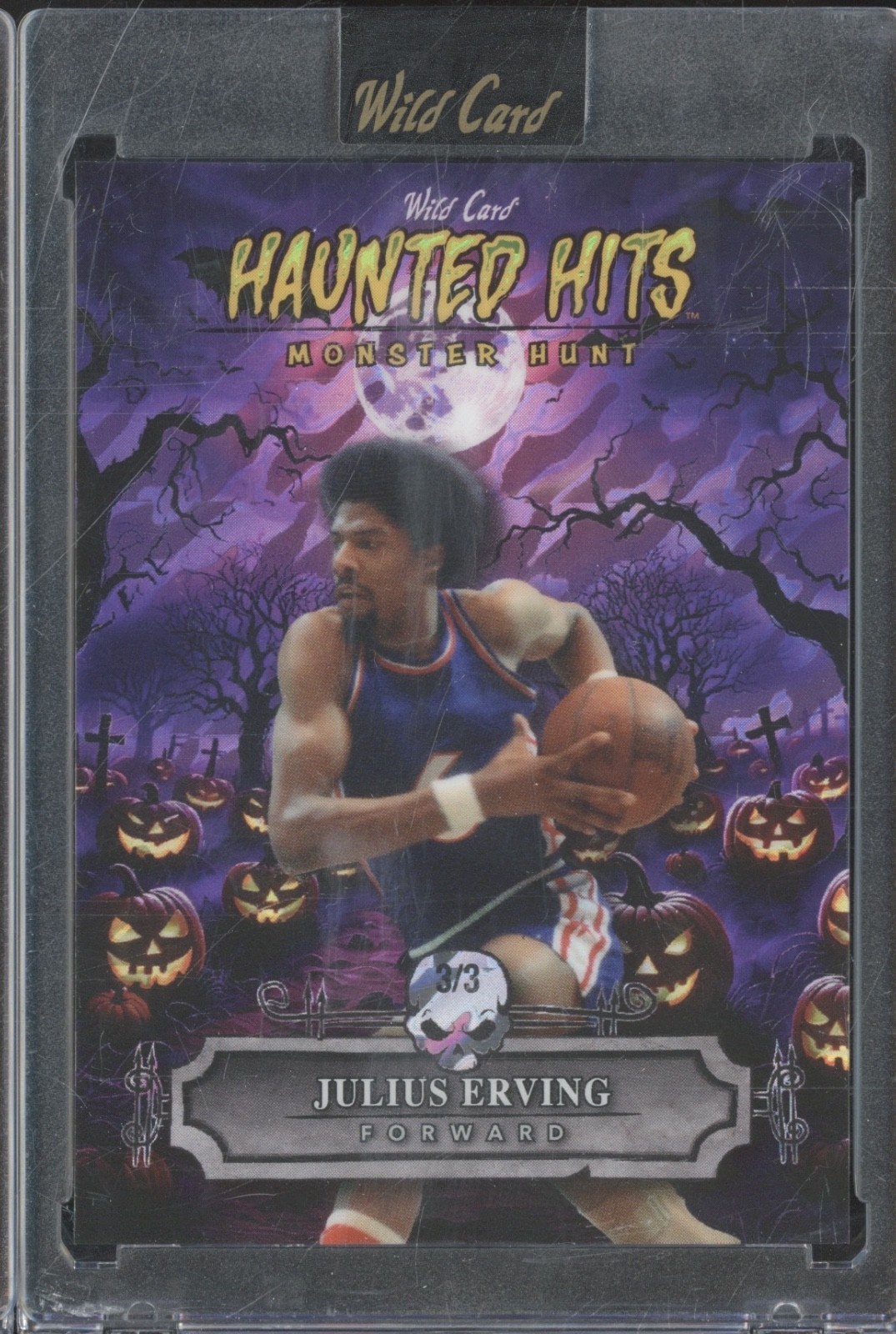 2025 Wild Card Monster Hunt Haunted Hits Purple Julius Erving 3/3