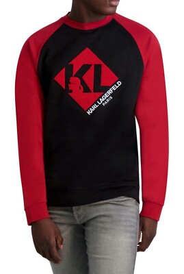   $149 Karl Lagerfeld Paris Men's Pullover Crewneck Sweatshirt Size L  