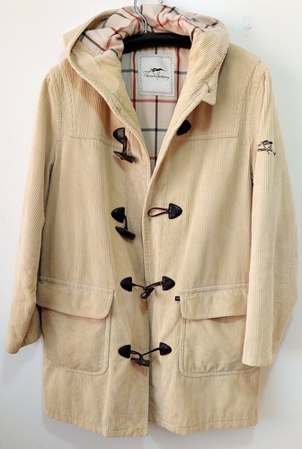 Thomas Burberry Duffle Coat Courdory Size M Ivory | eBay