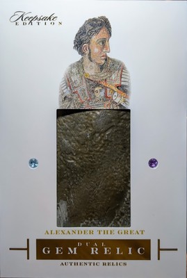 Keepsake Edition ALEXANDER THE GREAT Authentic Dual Gem/Armor Relic Card  #34/35