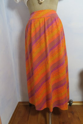 1970s Rock Size S Vintage Hippie High Waist Maxirock Carnaby Rd. Style