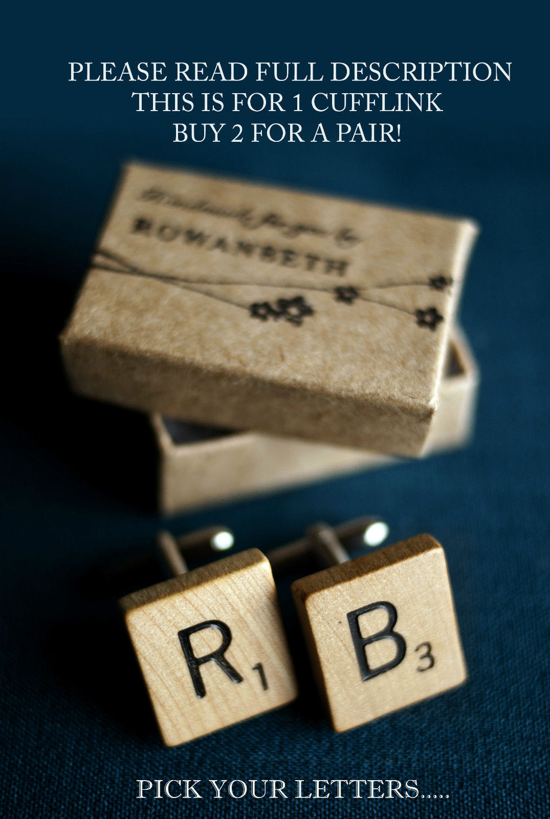 Gemelos de madera para hombre