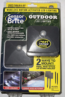 Sensor Brite As Seen On TV Outdoor LED Lighting 2 Pack Wireless Motion Activated