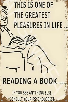 One Of The Greatest Pleasures Funny 8'' x 12'' Aluminum Metal Sign