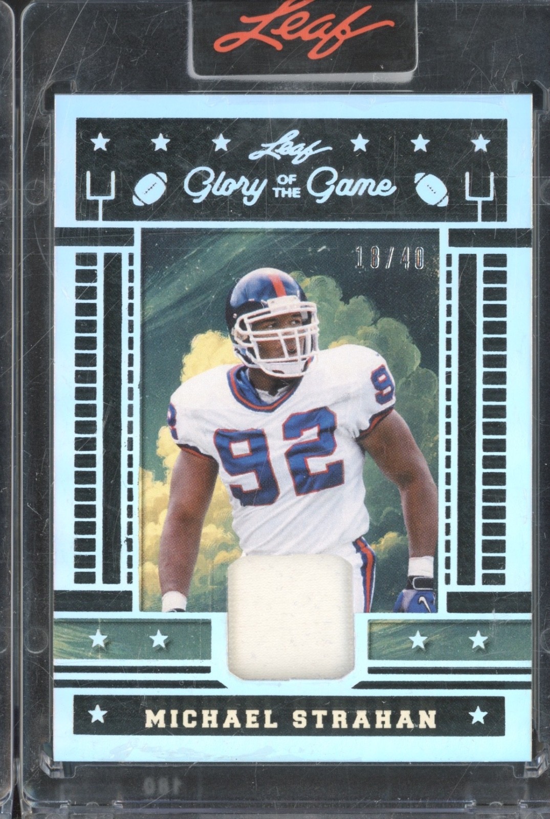 2025 Leaf Glory Of The Game Silver Michael Strahan Jersey 18/40