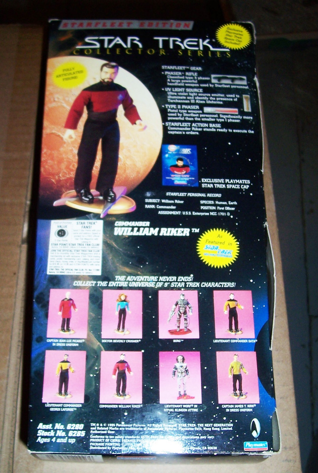 Playmates Star Trek Starfleet Edition Command Will Riker 9