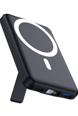 AOGUERBE for Magsafe Battery Pack, 10000mAh Magnetic Power Bank for 15/14/13/12