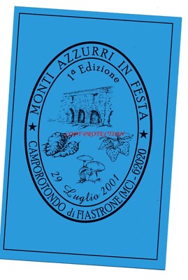 2001 CAMPOROTONDO FIASTRONE MACERATA TARTUFI FUNGHI  FRAGOLE MUSHROOMS STRAWBERR