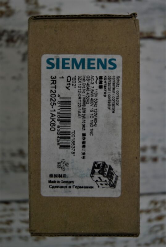 New Siemens Pole/power Contactor 3rt2025-1ak60 - Includes Original Box