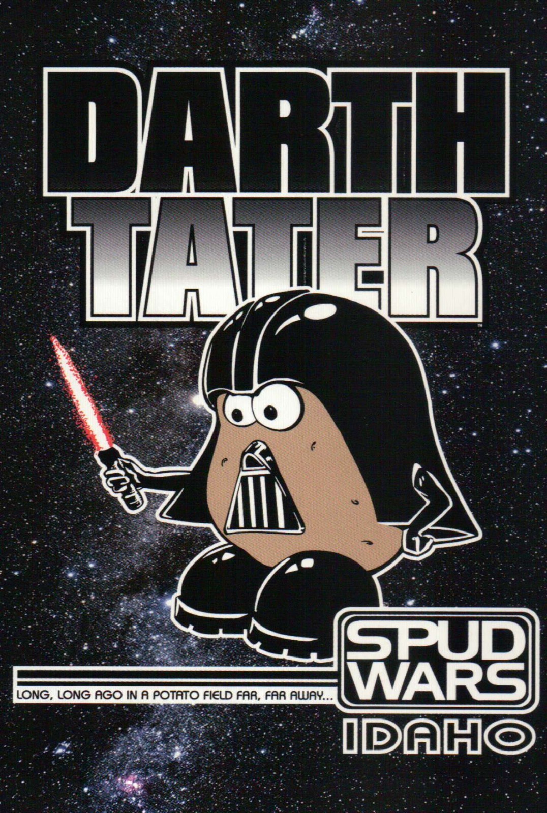 Darth Tater, Spud Wars, Idaho, Potato Based on Darth Vader Star Wars --  Postcard