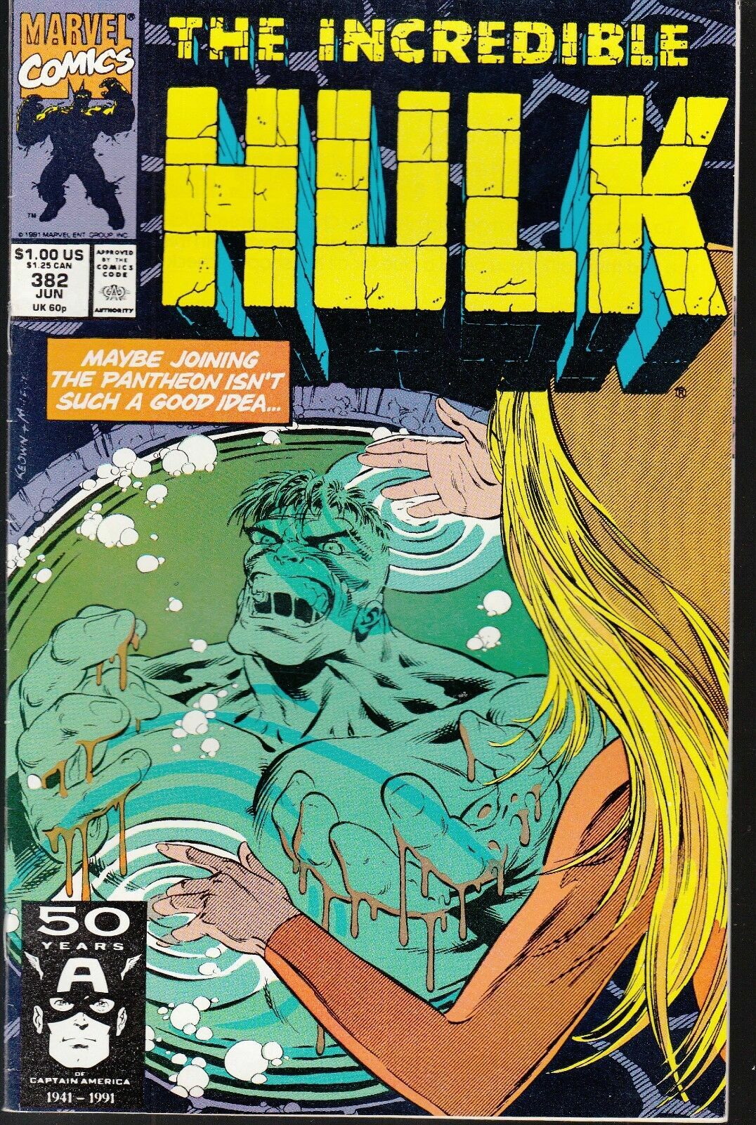 INCREDIBLE HULK #382 1991 -PANTHEON APP.-MOVING ON- DAVID/ KEOWNFN/VF | eBay