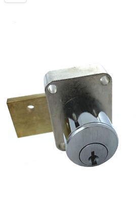 2   COMPX National C8173-26D, 4 Pin Tumbler Cam Door Lock, Dull Chrome, NEW