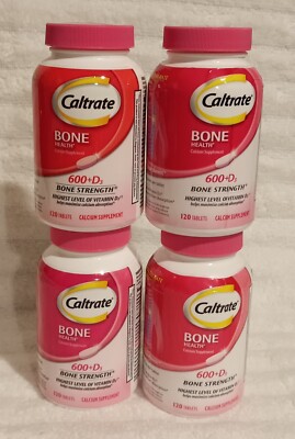 4PK Caltrate Bone Health 600+ D3 Calcium Supplement 120 Tablets Each Ex.12/2023+