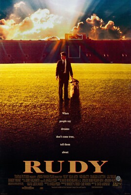 1993 Rudy Movie Poster 11X17 Sean Astin Rudy Ruettiger Notre Dame Football   