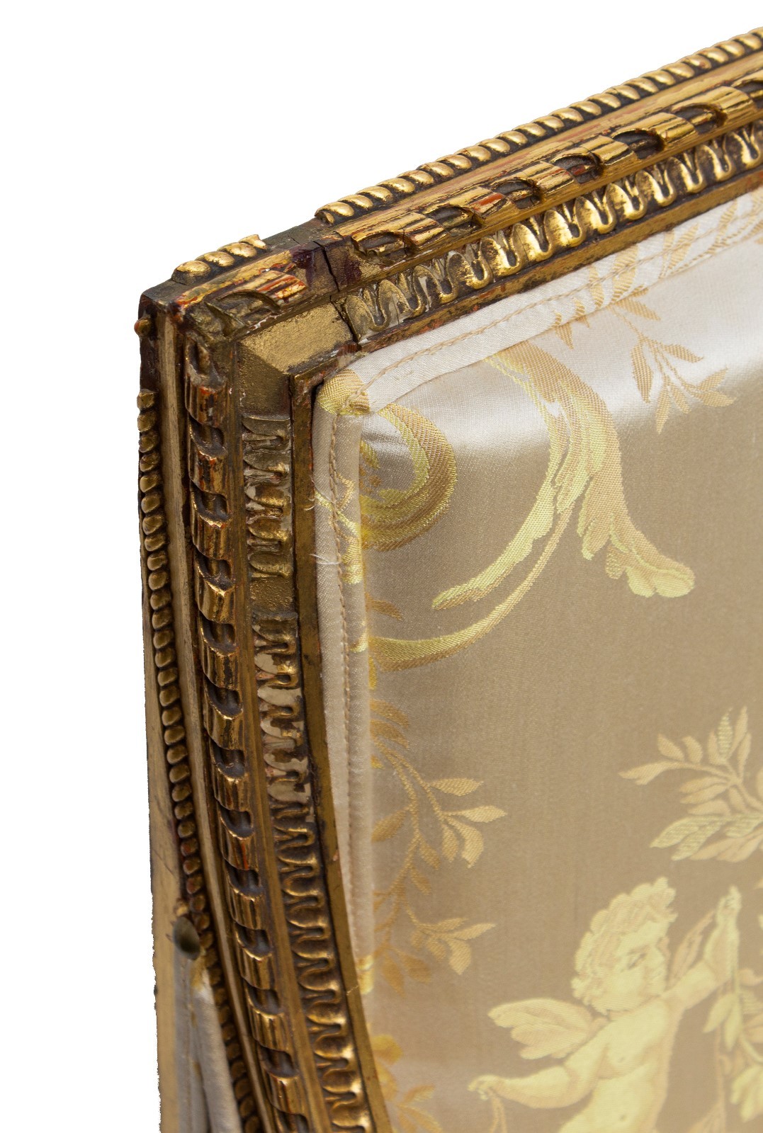 Gilt Carved Louis XVI Giltwood Gold Handcarved Settee French 52.25