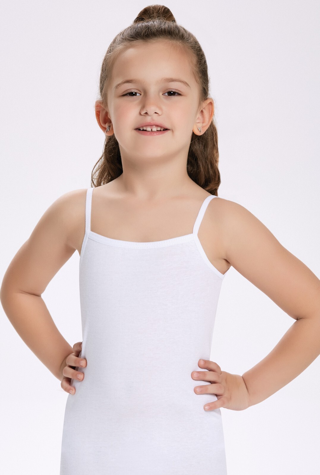 3-5er Mädchen Unterhemden 100% Baumwolle Tank Top Kinder Unterwäsche, Girl-Shirt