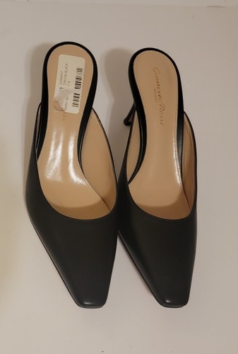 Pre-owned Gianvito Rossi Pointed-toe Leather Heeled Mules Nappa Black Eu 37 Sz 7