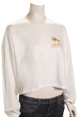 

Укороченная женская футболка Billabong This Must Be The Place LS — Salt Crystal — новинка, Белый