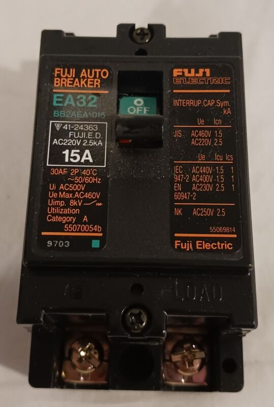 Fuji Auto-Breaker EA32 2P15A. 460VAC. NEW in box. Free Shipping