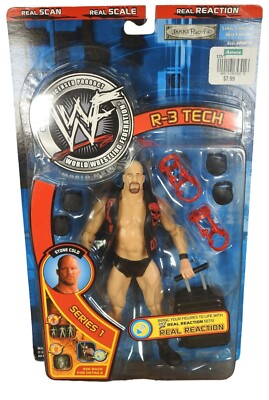 WWE Jakks R-3 Tech Series 1 Stone Cold Real Scan - Real Scale - Real Reaction