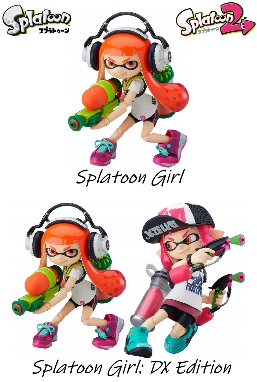 Splatoon 2 Figma 400-DX Splatoon Girl DX Edition Used W/box
