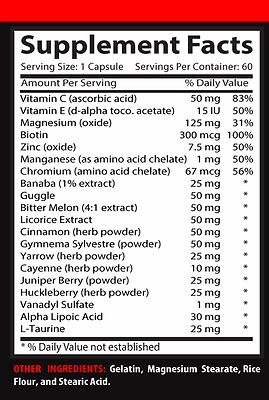 Blood sugar suppprt - BLOOD SUGAR SUPPORT COMPLEX - Dietary supplement- 1B