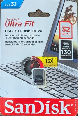 NEW - SanDisk 32GB Ultra Fit USB 3.1 Flash Drive - SDCZ430-032G-G46