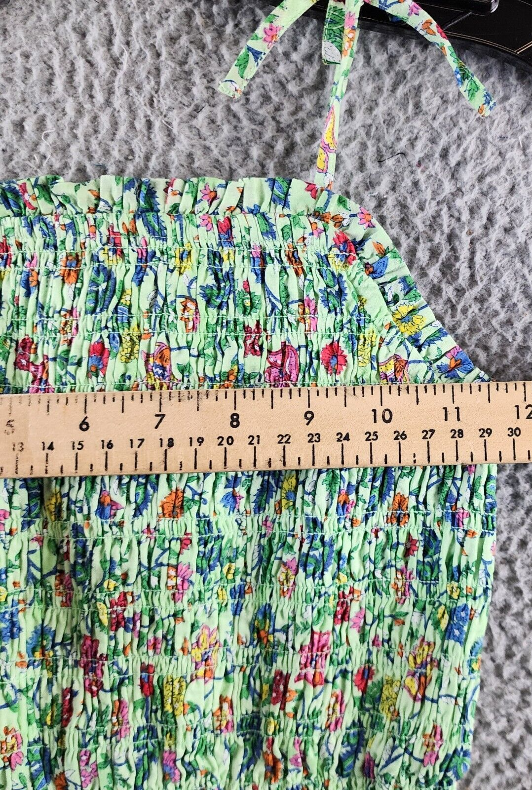 Polo Ralph Lauren Floral Smocked Batiste Romper Girls 6 Multicolor Straight Neck - Picture 5 of 13