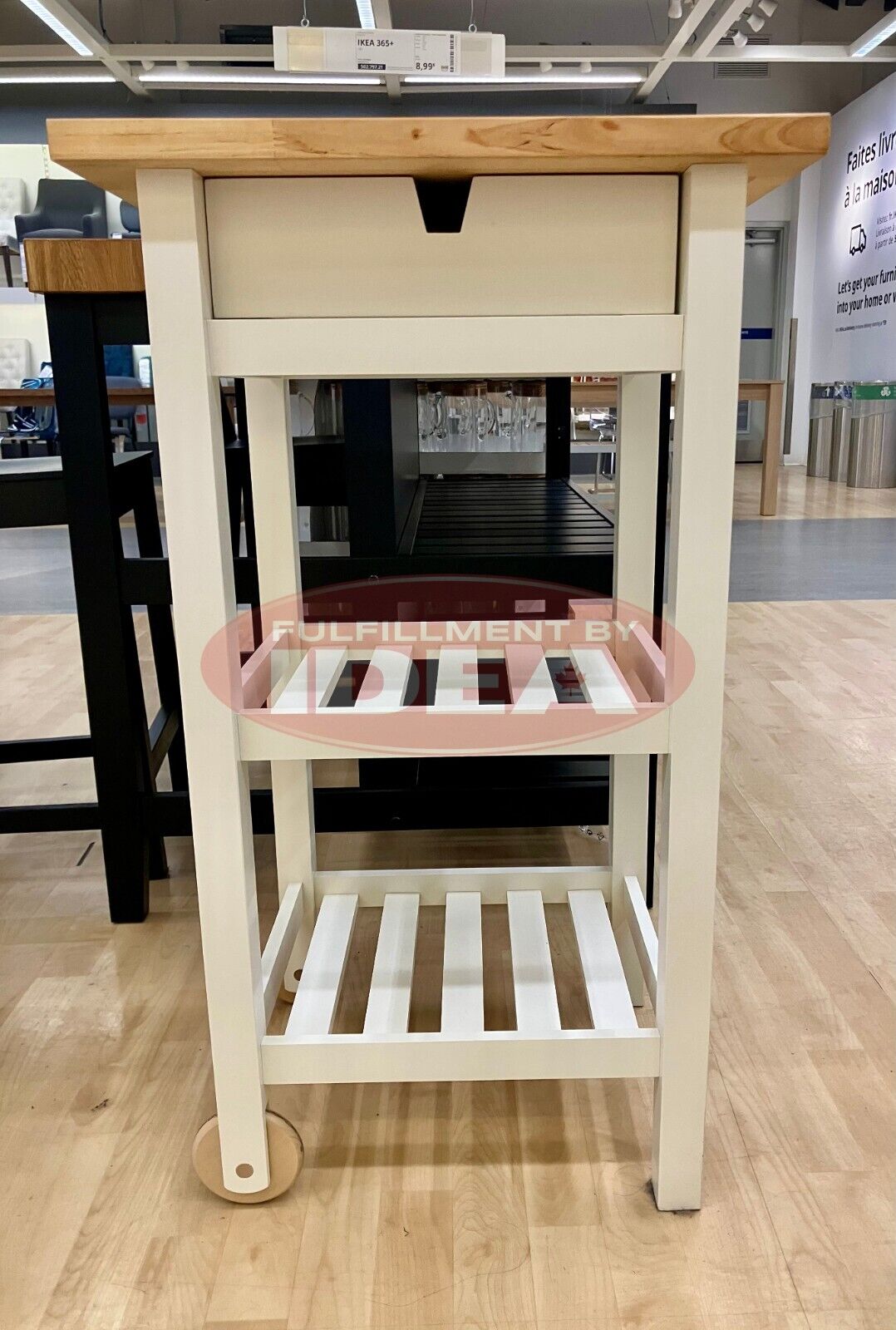 Brand New IKEA FORHOJA White Kitchen Cart 53X43 Cm (20 7 Brand New IKEA FORHOJA White Kitchen Cart 53X43 Cm (20 7
