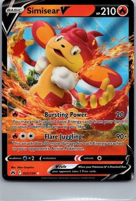 Simisear V Holo Ultra Rare SWSH: Crown Zenith 022/159 NM