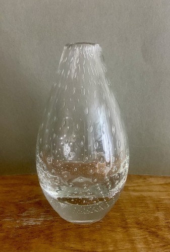 Vintage Art Glass Vase by Hirschberg w/Exquisite Bubbles