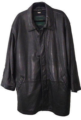 Danier 100% Genuine Leather Black Zip Up Jacket Thermolite Size 46 -46 Mens