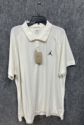Size 3XL Nike Air Jordan Golf Dri-Fit Polo Shirt Sail Off White DZ0540-133 NWT