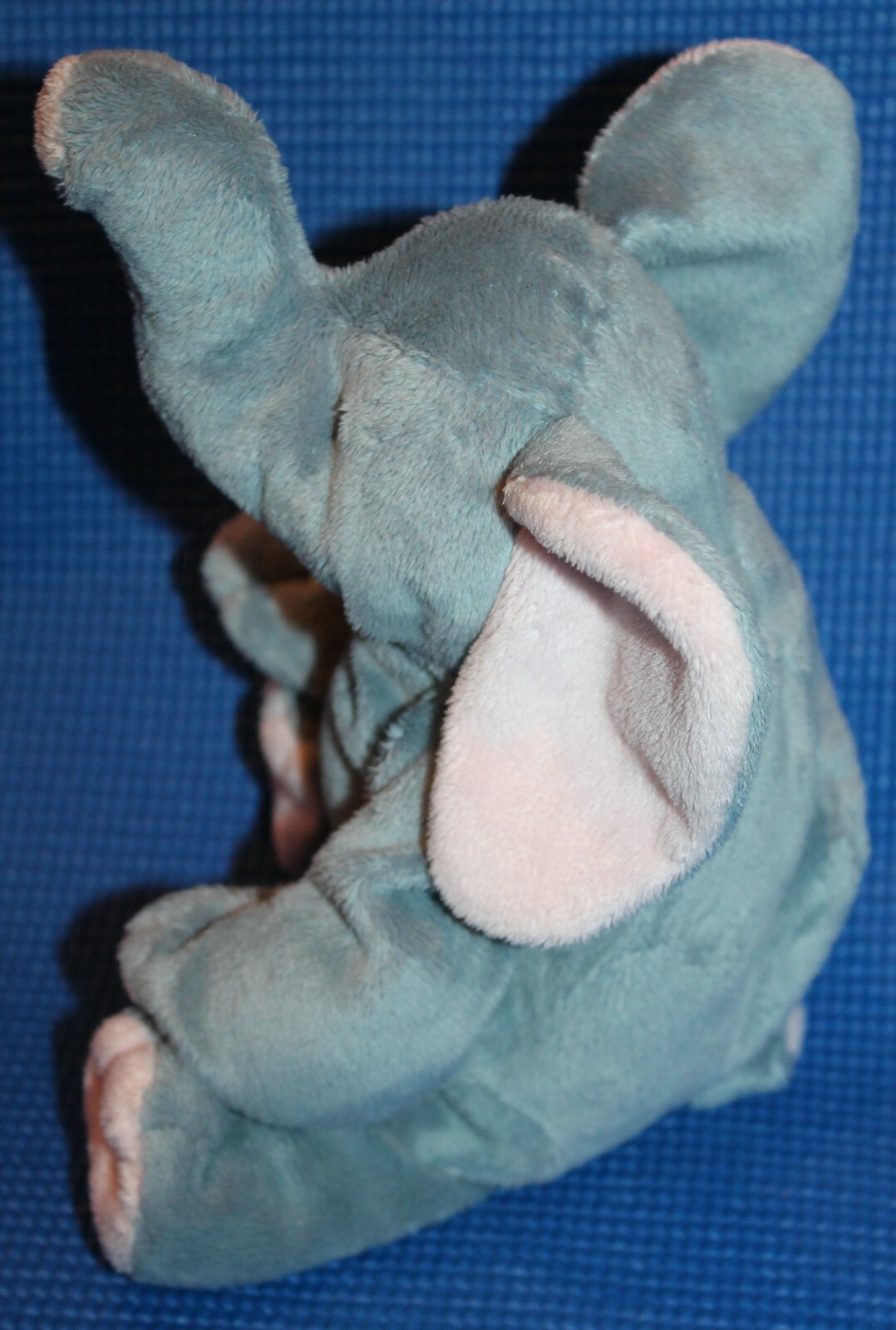 Ty Pluffies Winks Gray Pink Elephant w/ Tag Soft Floppy Elephant Bean Bag