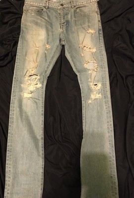 ysl destroyed jeans