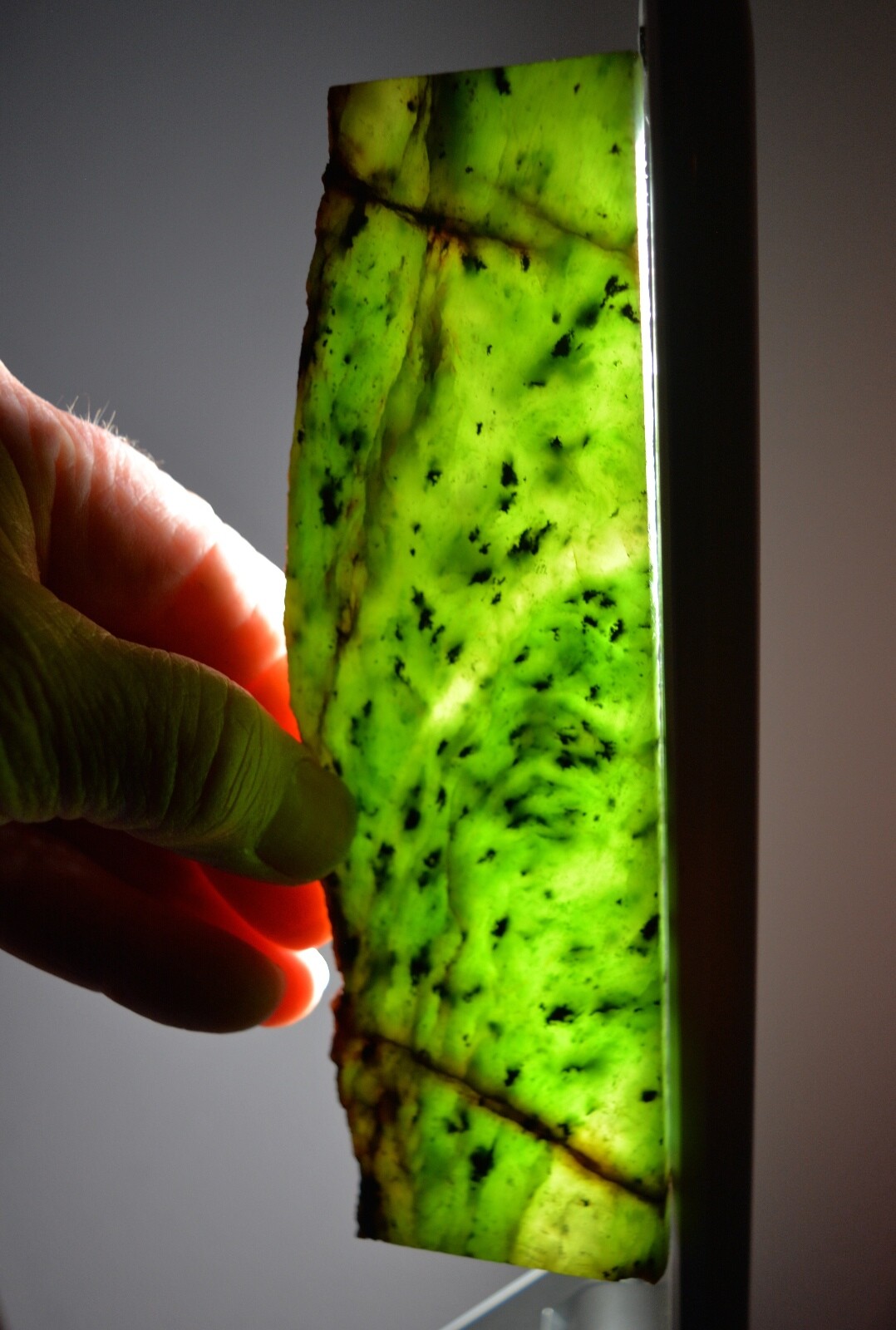 Rough Green Nephrite Cassiar Jade w/ Chromium Slabbing Lapidary Jewelry (1193)